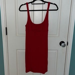 Body on red dress from Aritzia